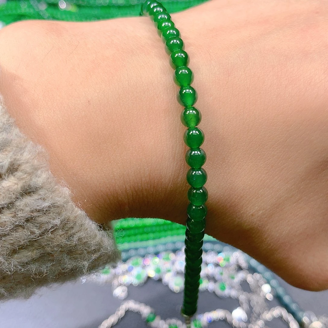 翡翠手串未镶嵌天然翡翠