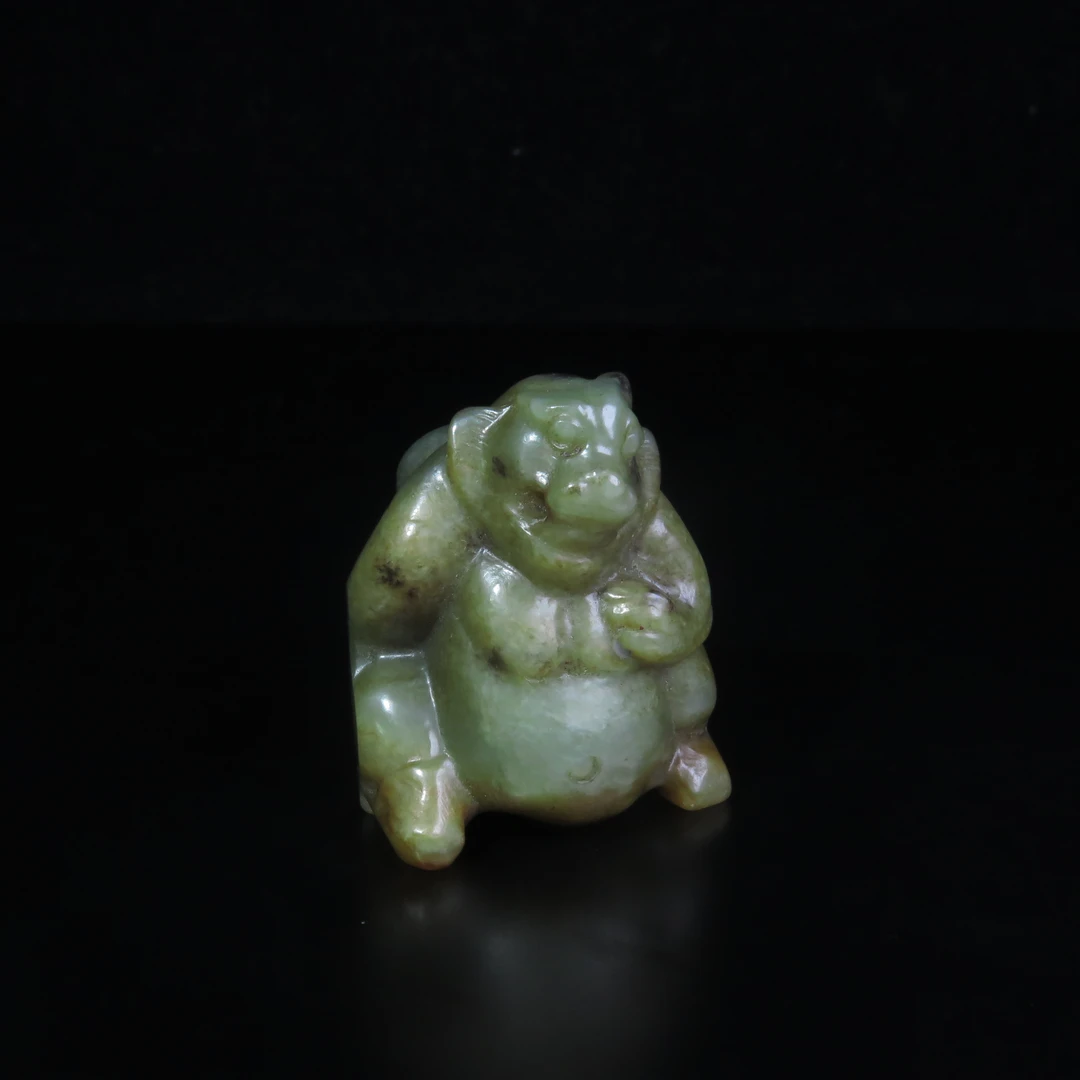 晚明满熟玉熊/MZ597344/和田玉/民族文物