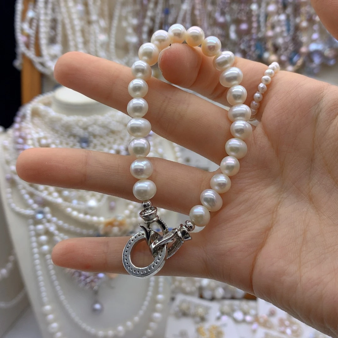 合金淡水珍珠项链耳饰