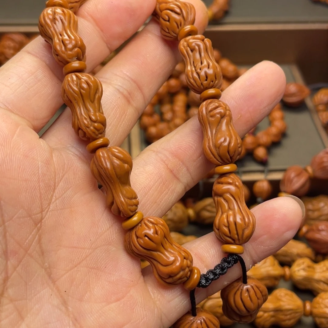 ****鱼手串桃核龙纹桃核24