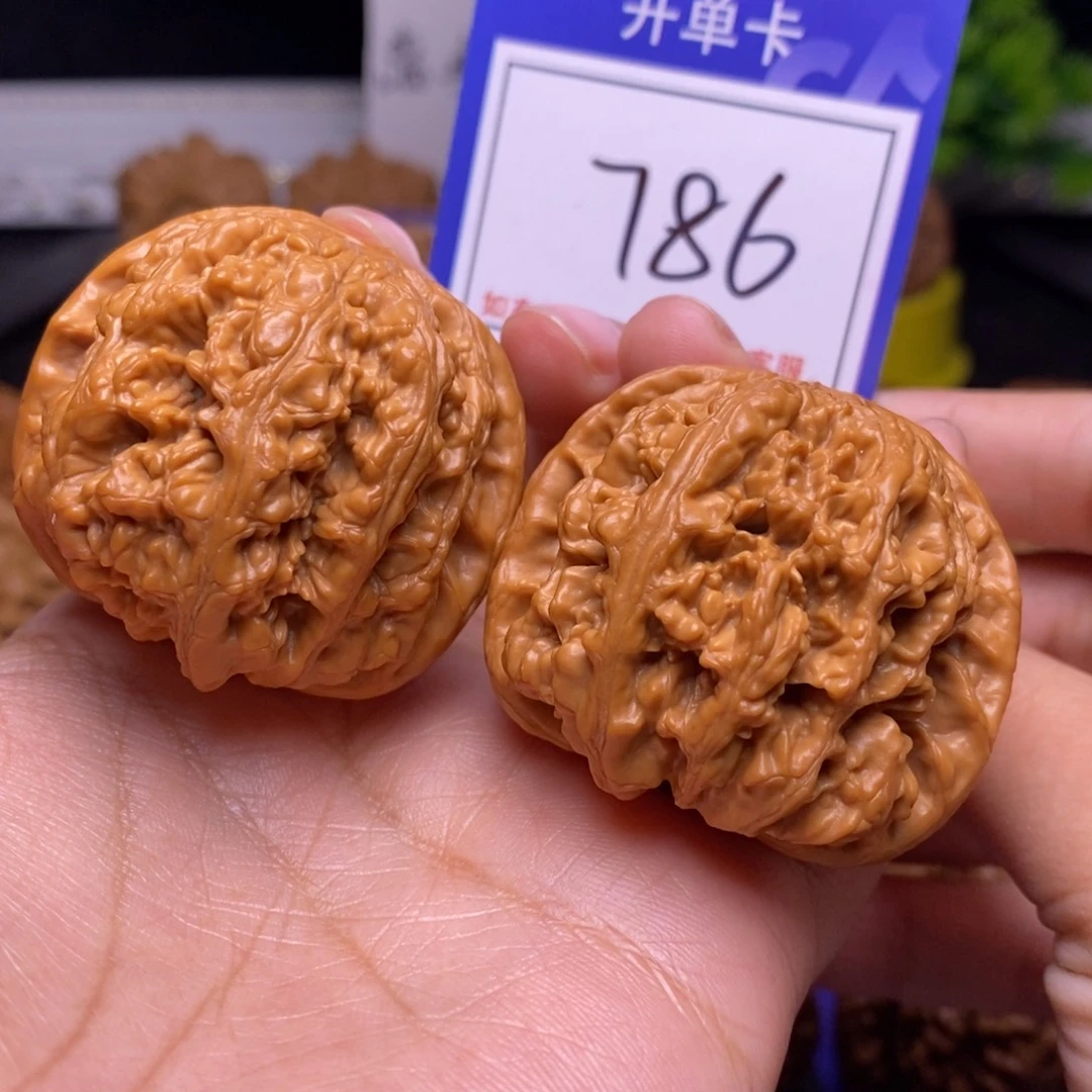 文玩核桃把件42球筋786