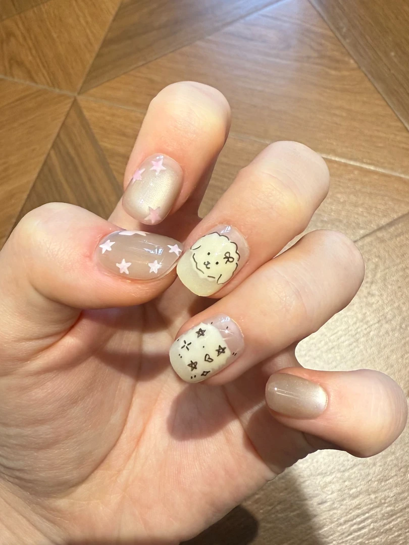 亮闪闪小狗 纯手工穿戴甲