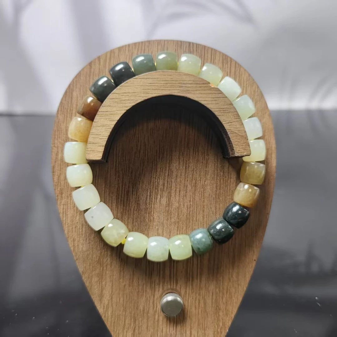 N和田玉多宝桶珠手串（卡8）4718