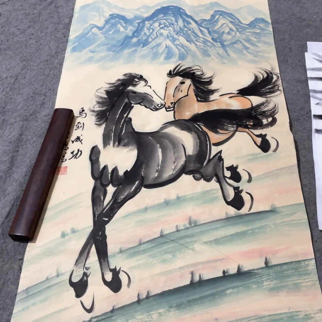 国画国画作品画心一张