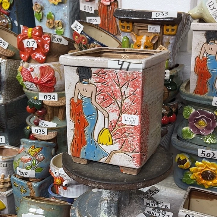 粗陶材质多肉花盆