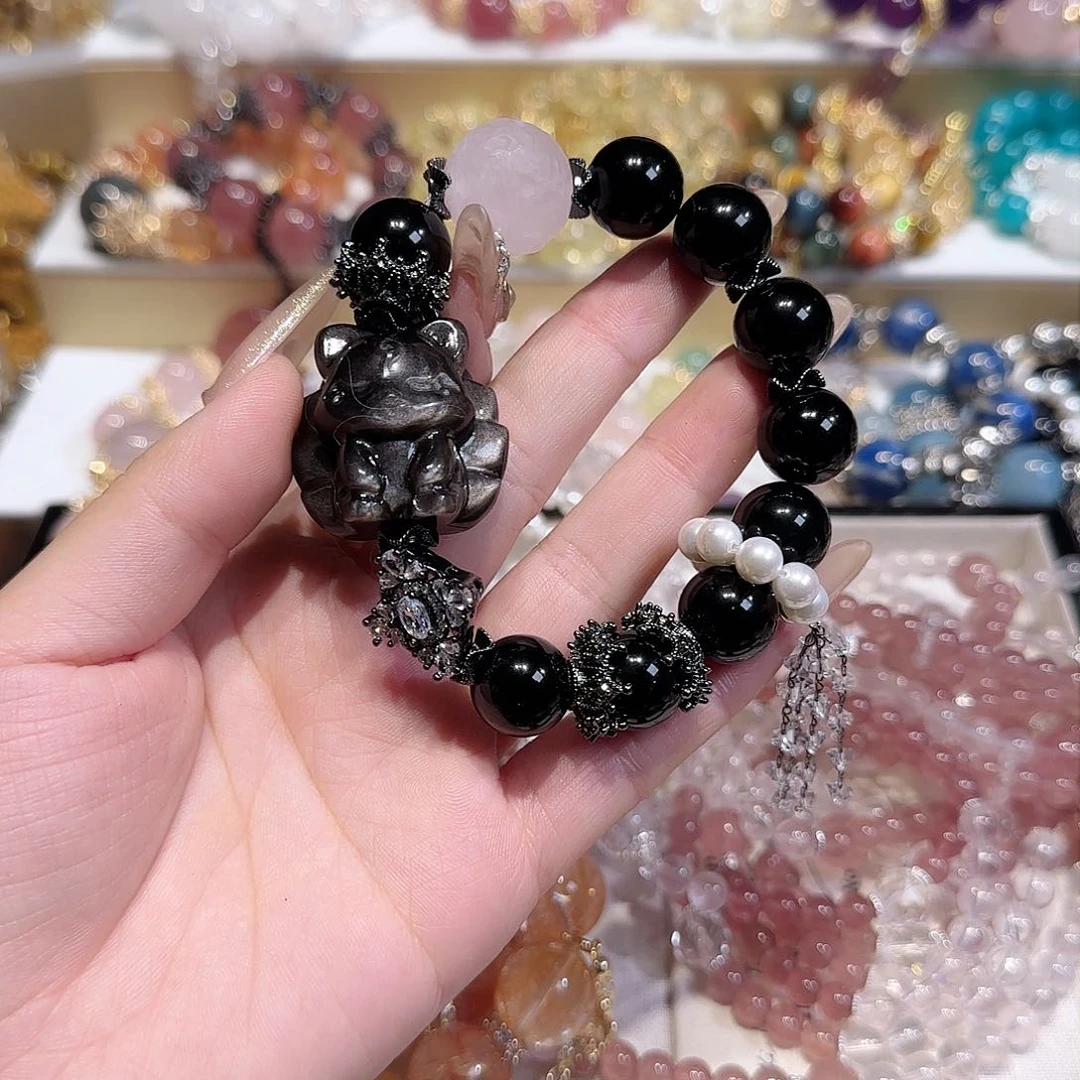 水晶手链未镶嵌吧