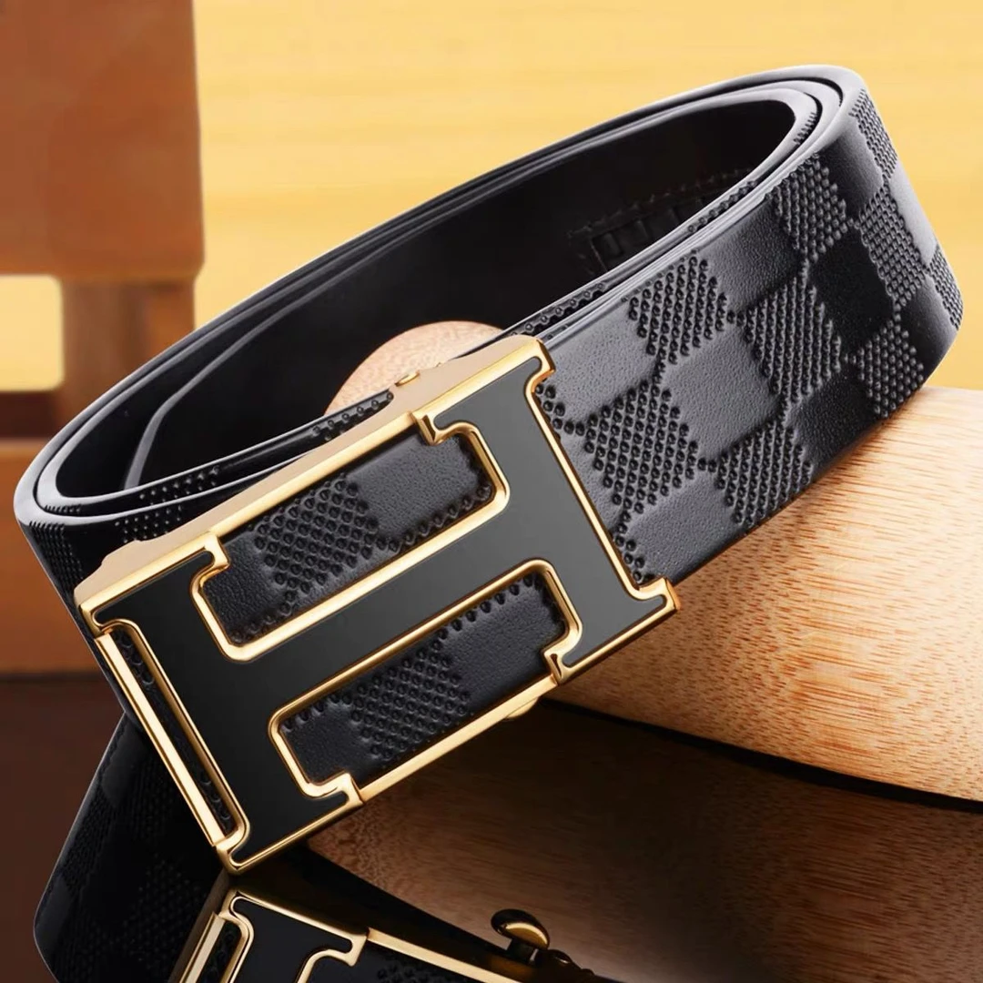 正品高档真皮男士皮带自动扣腰带青年商务休闲牛皮内穿新款裤腰带