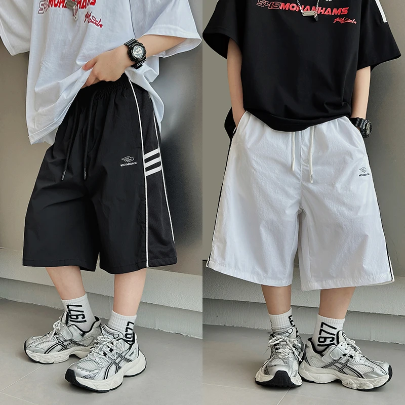 儿童夏季裤子男童速干短裤2025新款男孩宽松运动裤中大童五分裤薄