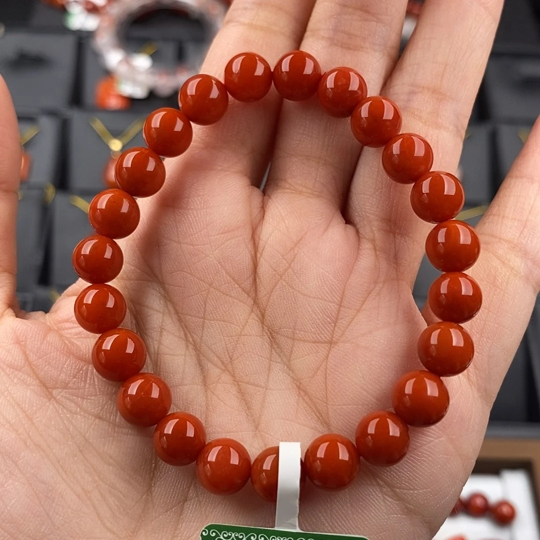 未镶嵌四川凉山手串8mm南红玛瑙