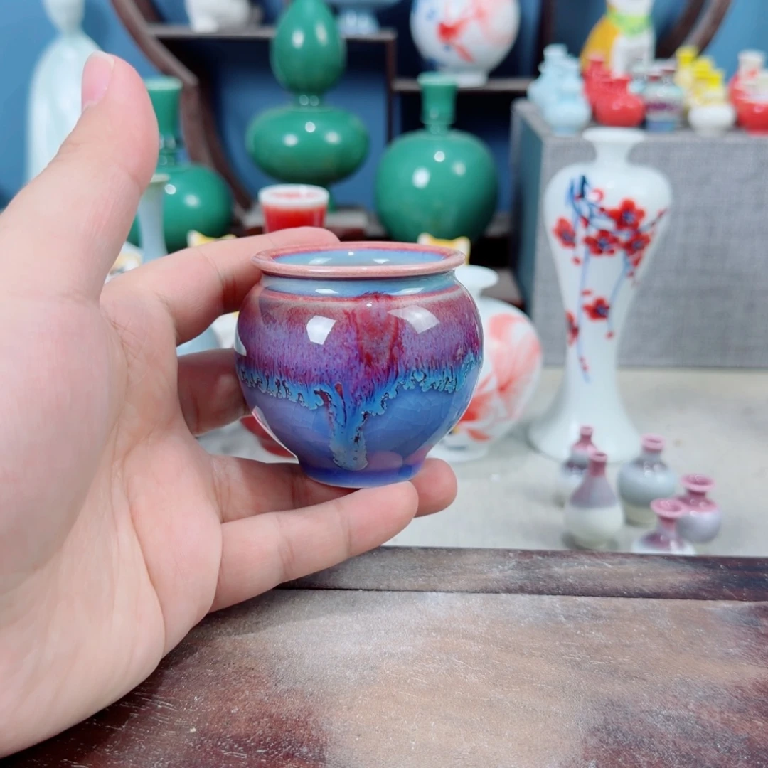 陶瓷手工小花器摆件
