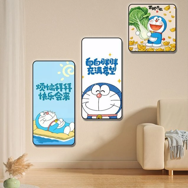 卡通动漫高颜值哆啦a梦画儿童房床头卧室装饰画客厅餐厅