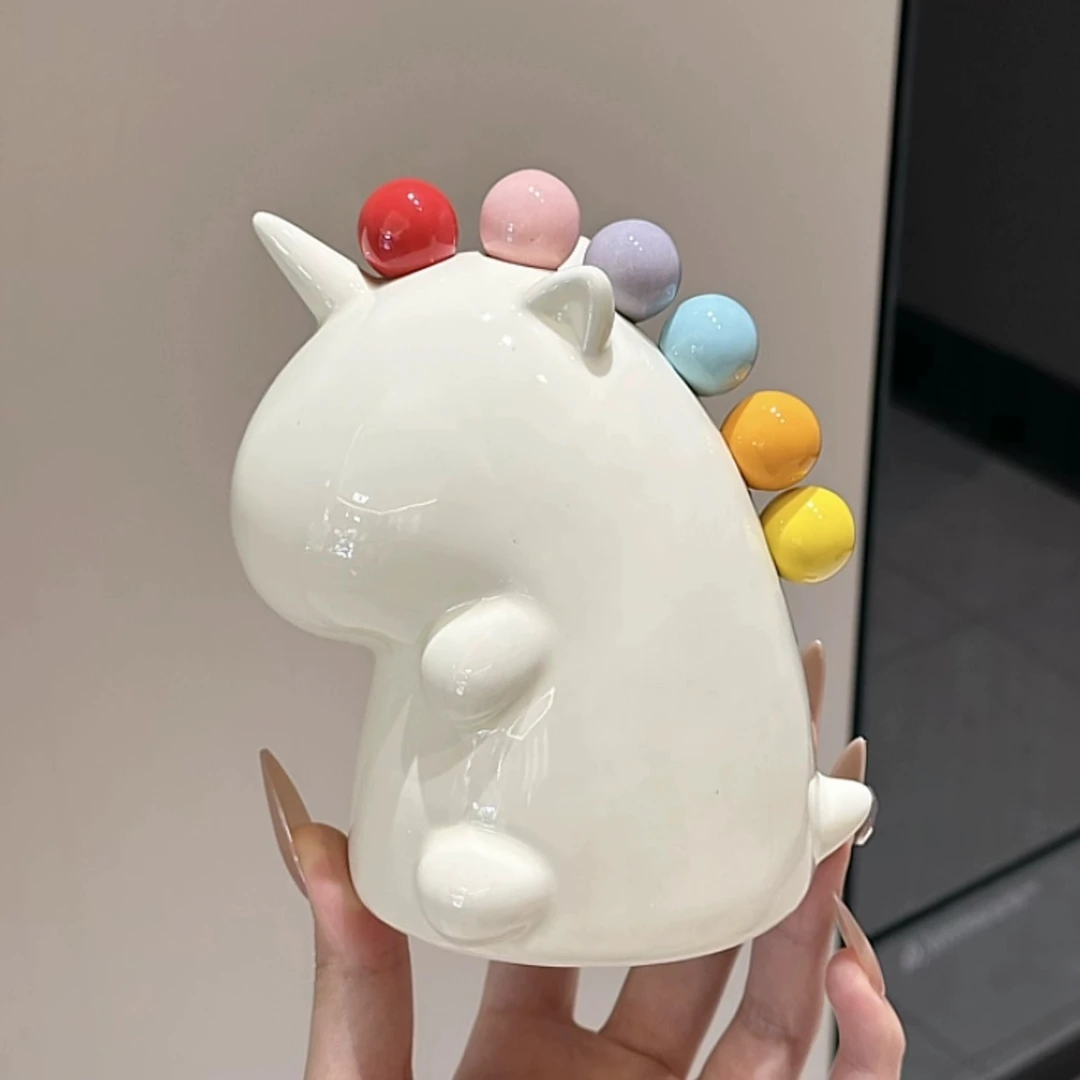 MOMO独角兽水果叉家用不锈钢轻奢高级感收纳罐套装儿童安全