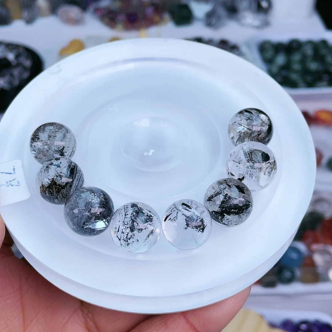 水晶单珠打孔不退不换未镶嵌