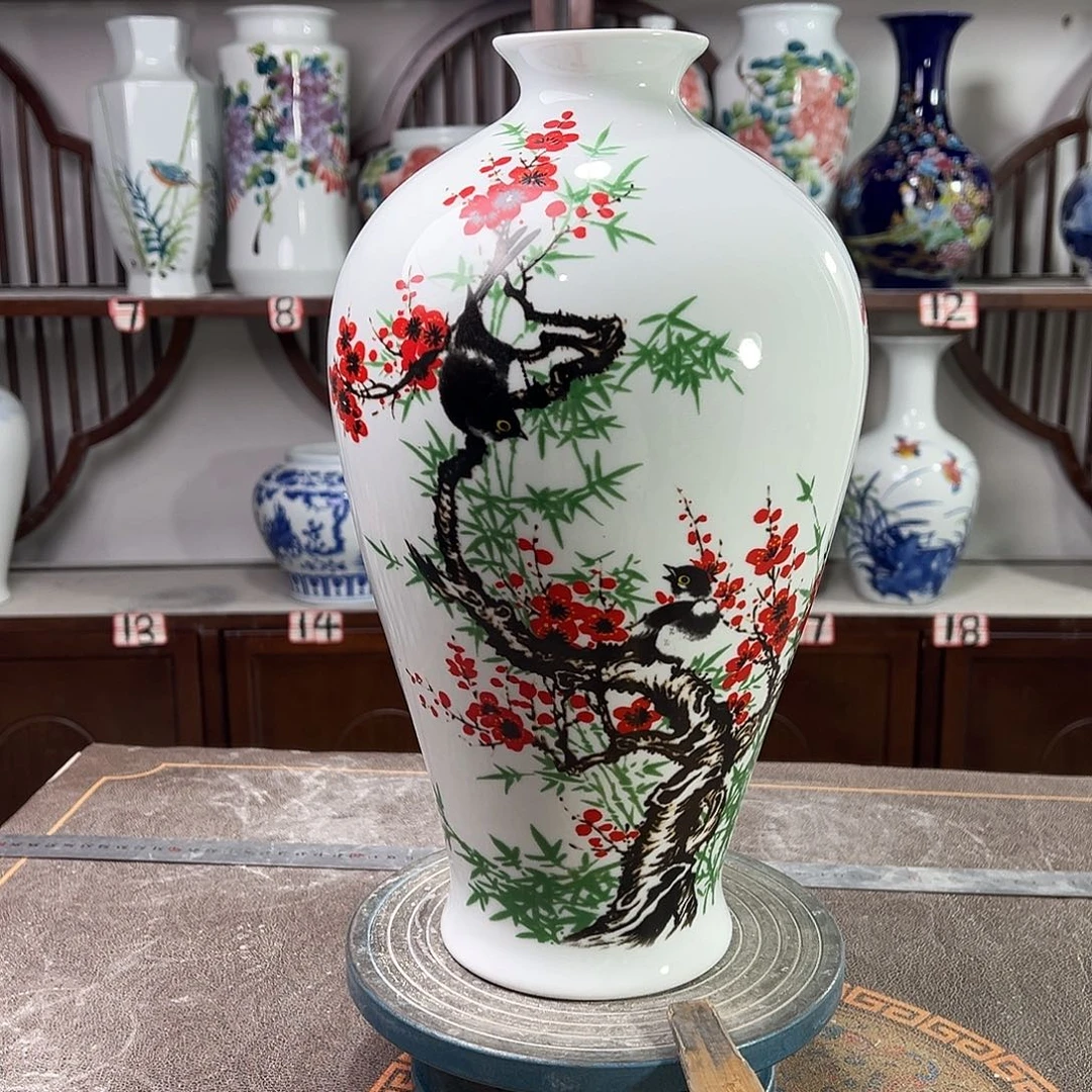 摆件陶景德镇陶瓷梅花