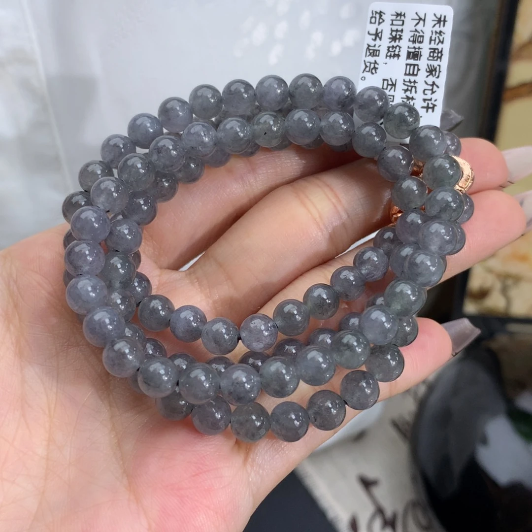 翡翠手链未镶嵌卡6冰胶乌鸡项链