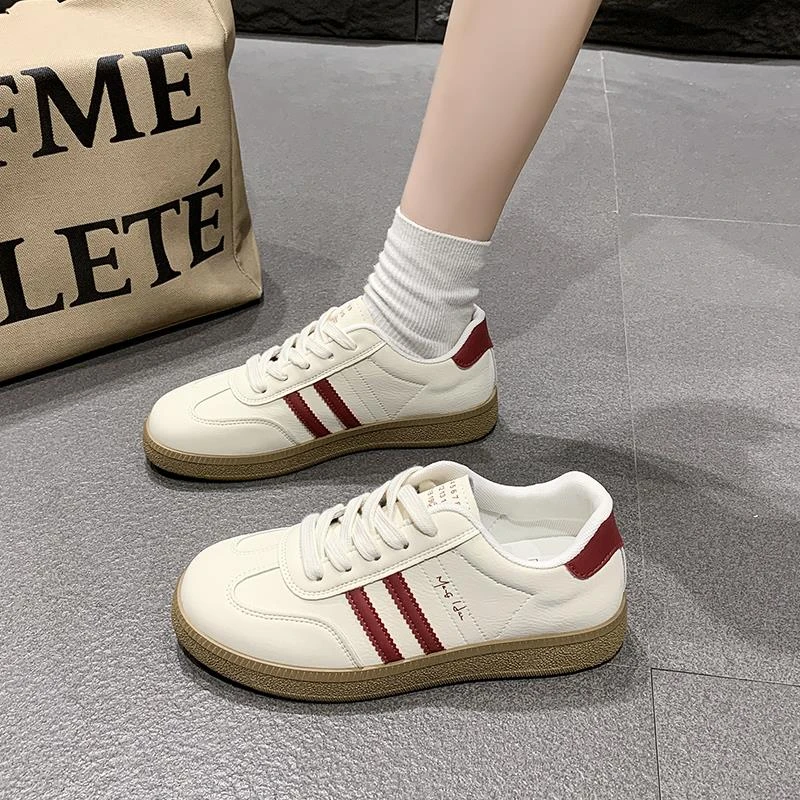 爆款德训鞋女2025夏季新款复古百搭小众休闲运动板鞋平底小白鞋子