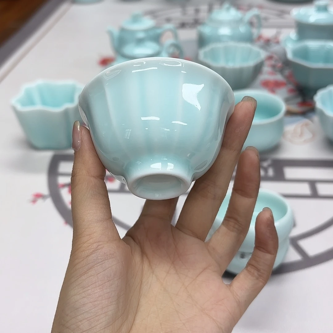 龙泉云间青瓷小米茶器