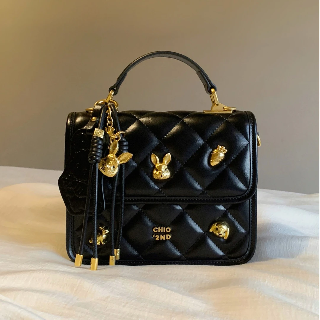 南风×Chio2nd 双肩包包女2025新款手提菱格单肩斜挎小背包