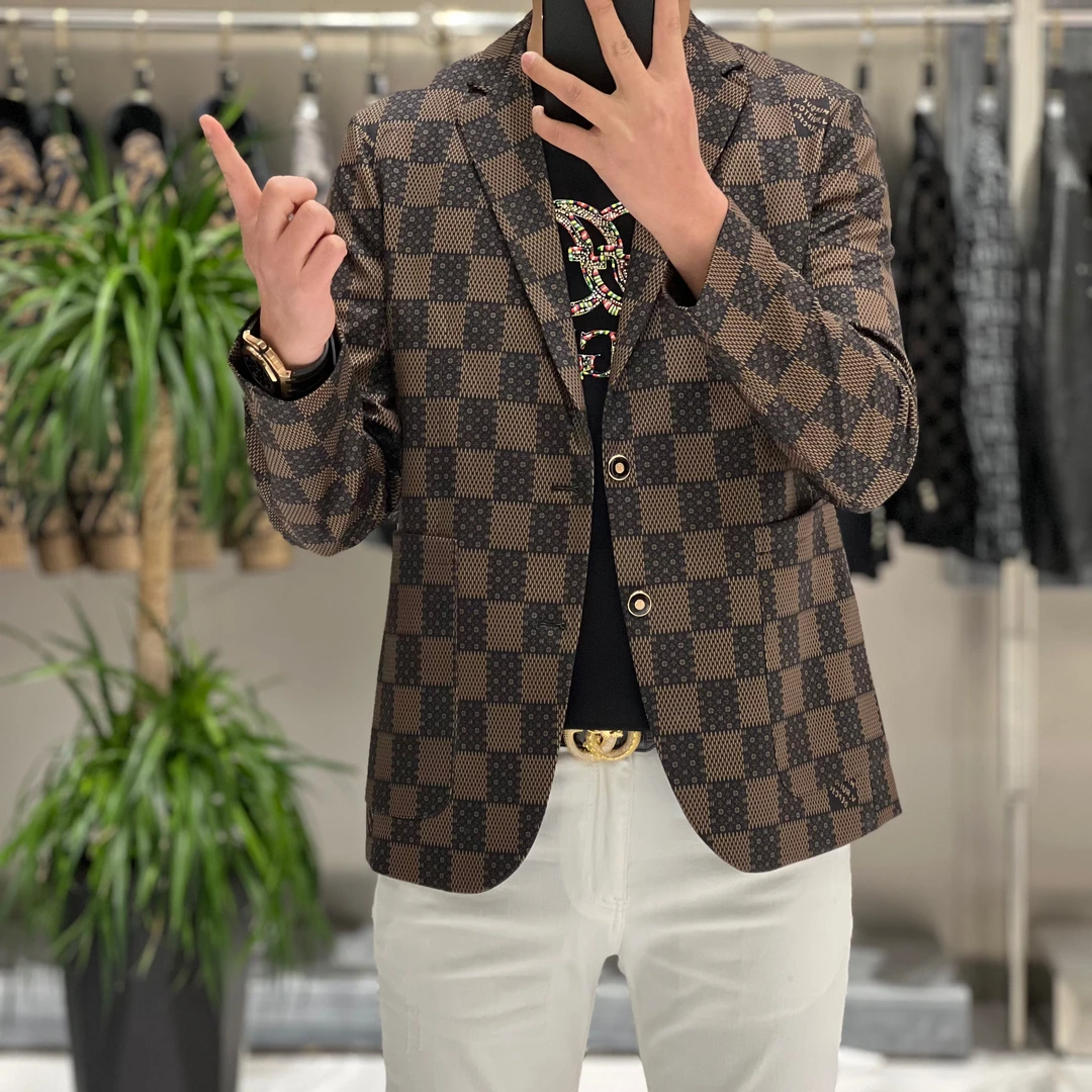 【男狼甄选】男士春季款欧货重工时尚潮流修身休闲百搭 西装