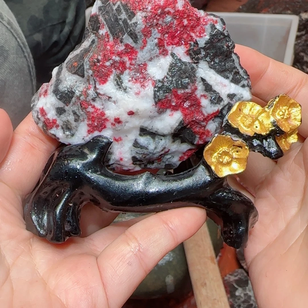 天然辰砂朱砂毛石头6