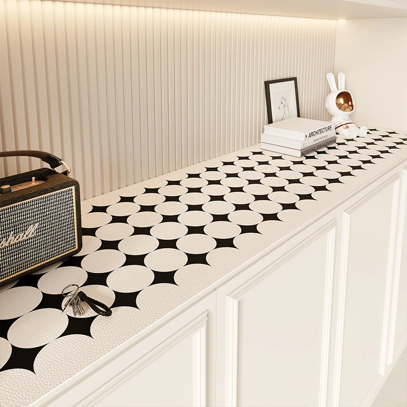 餐边柜桌垫轻奢高级防水防油防尘玄关垫鞋柜桌面电视柜台面保护垫