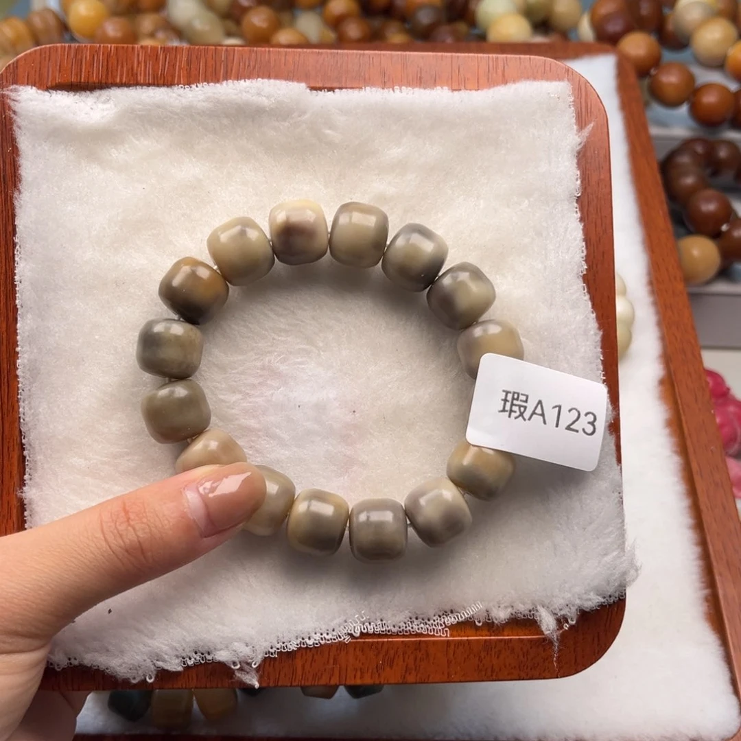 菩提根/象牙果手串12mm汉堡珠一串瑕A123