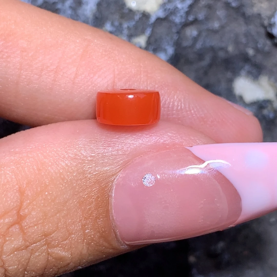 南红玛瑙未镶嵌药片7.7×4