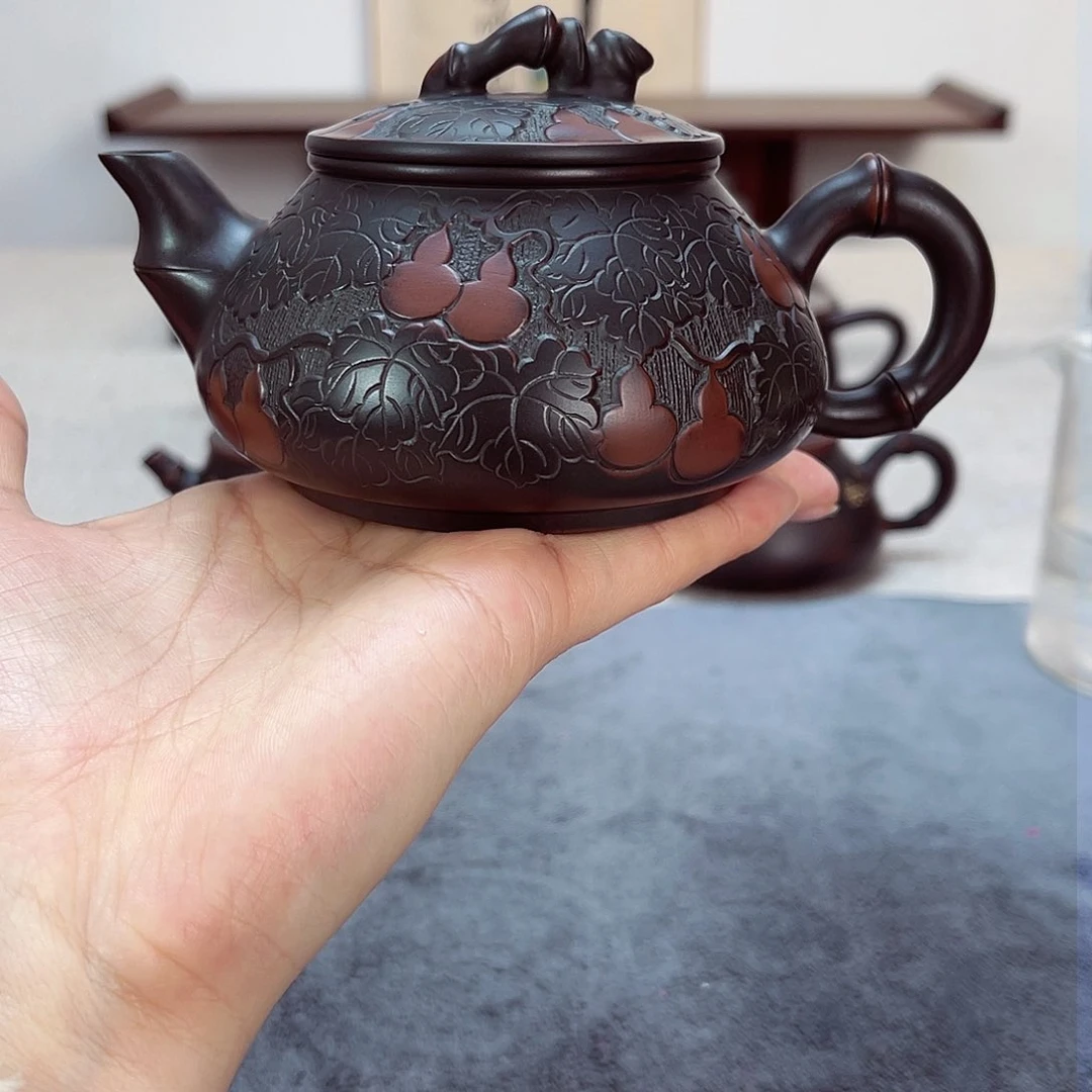 壶喵**堂竹韵外盖200毫升壶