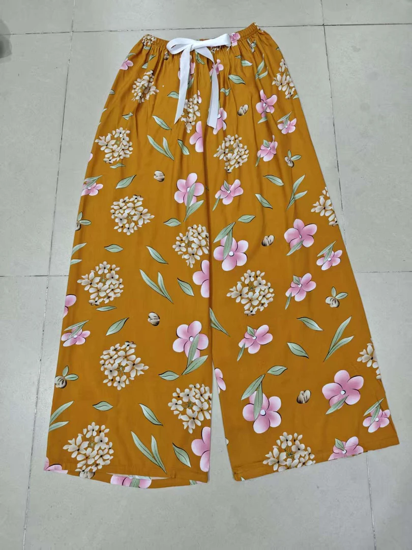 《霞姐服饰》夏季阔腿裤女宽松薄款人棉海边度假泰国沙滩裤可外穿