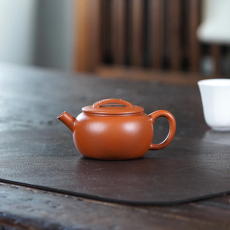 瓦当130cc生砂朱泥正宗宜兴纯手工原矿紫砂壶0818泡茶壶