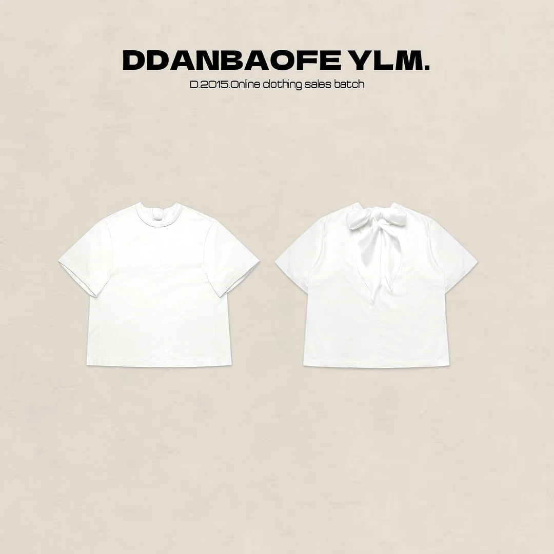 【DAYO预】2025夏款新品女装法式造型感蝴蝶结短袖 YLM00887