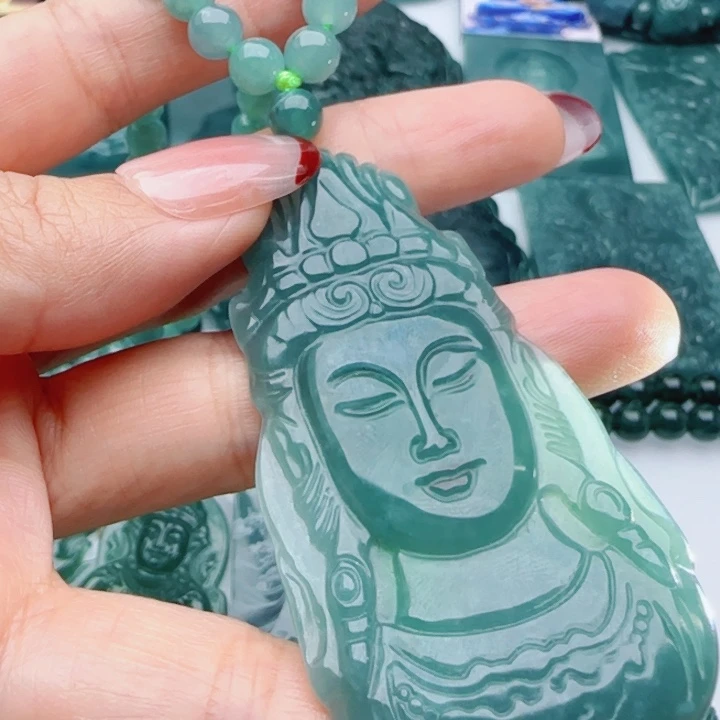 翡翠未镶嵌颈饰多样性发货天然A货翡翠