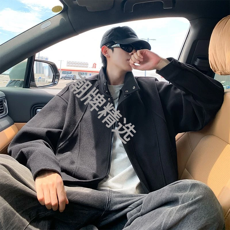 2025秋季新款秋冬休闲夹克宽松潮流春秋外套insQD-JK902M-3XL