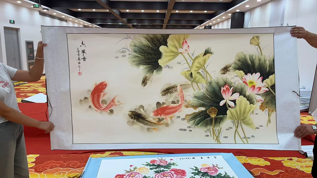 2国画装饰挂画卷轴高档锦绫已装裱大六尺（3）