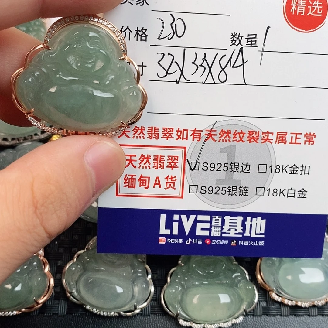 翡翠银S925镶嵌颈饰