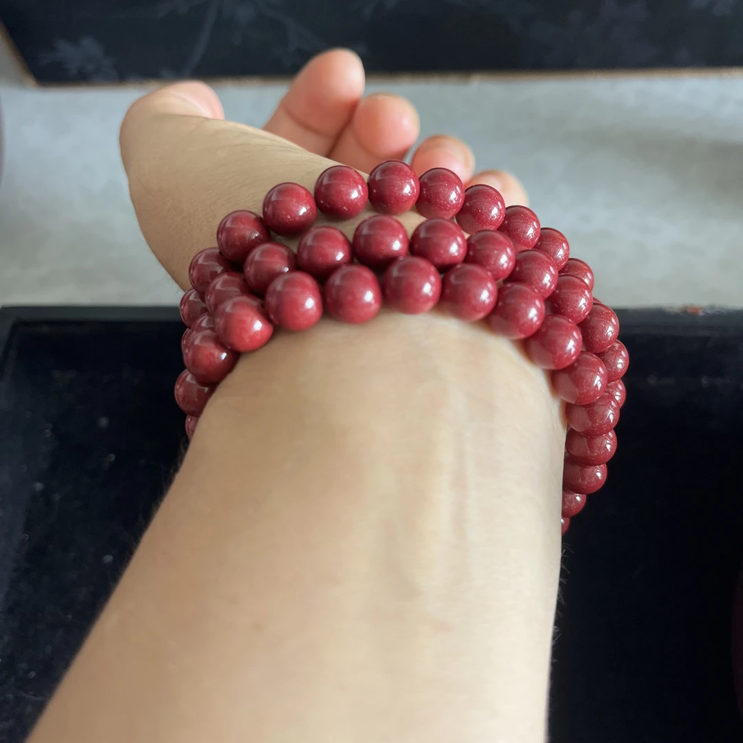 含辰砂工艺品紫金砂手串三圈6MM90颗（3圈）