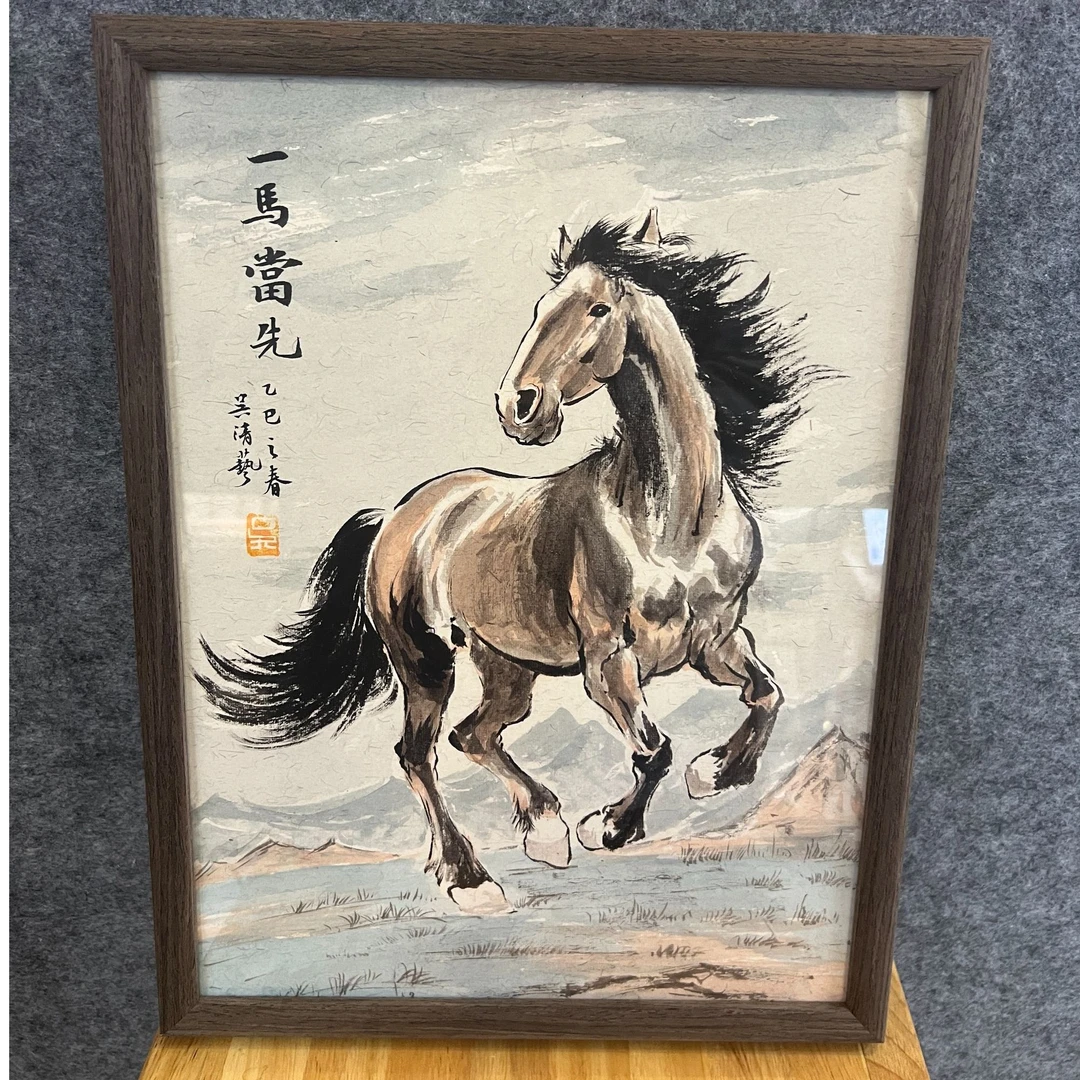 《一马当先》国潮氛围感艺术摆件32.5*42.5CM