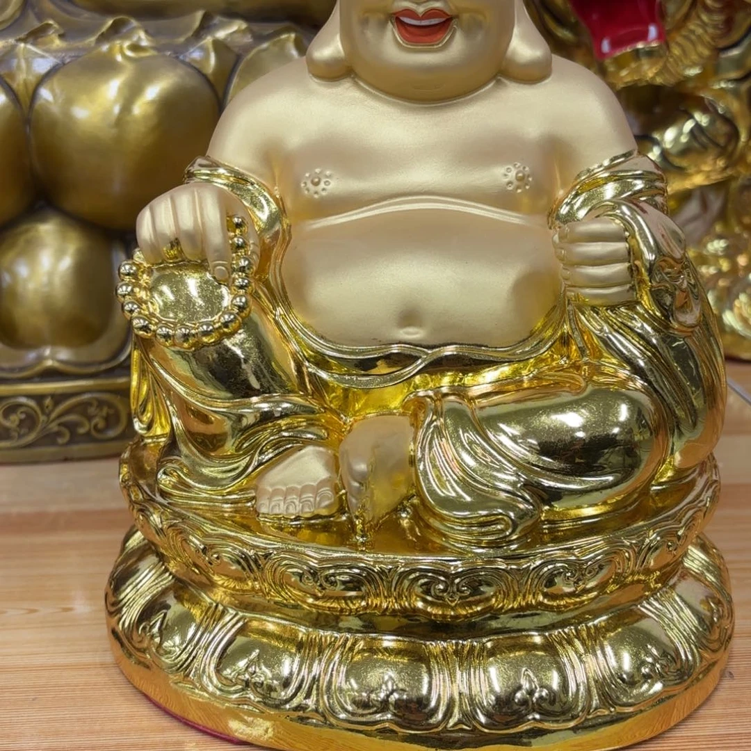 铜器精品捡漏特价贴金弥勒佛