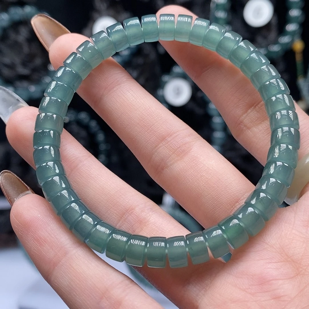 未镶嵌手链翡翠7mm药片手串