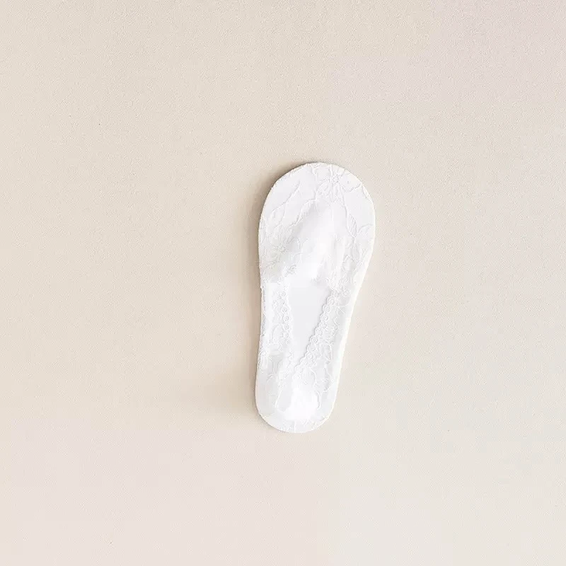 超薄花边蕾丝船袜纯棉袜底吸汗透气女士隐形防滑船袜不掉跟不勾丝