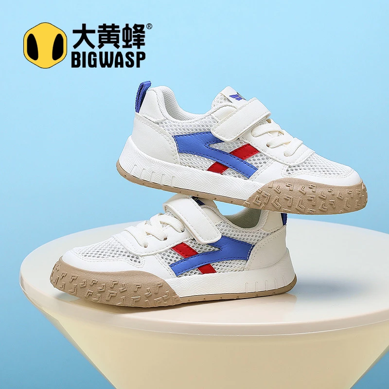 大黄蜂夏季童鞋2025新款男女童网面透气运动鞋休闲校园百搭板鞋潮