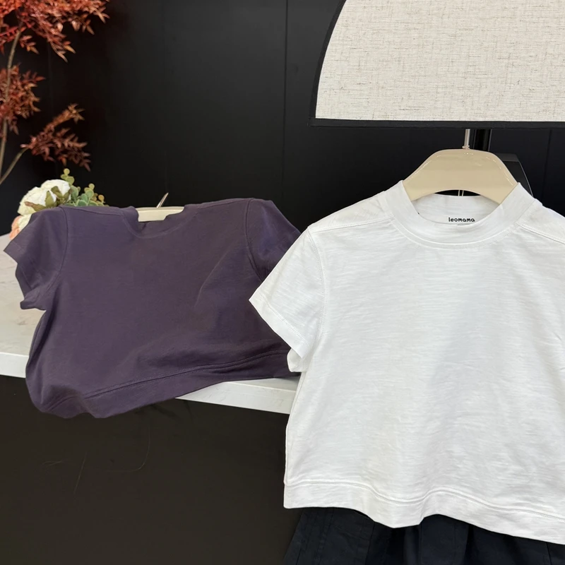 现货leomama【真的很绝】女童百搭短袖t恤2025夏季儿童百搭半袖上衣