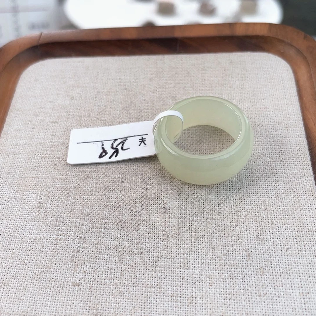 和田玉未镶嵌戒指U53晴水墩墩18.1不退换