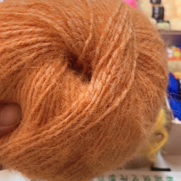 橘黄一个中粗羊毛