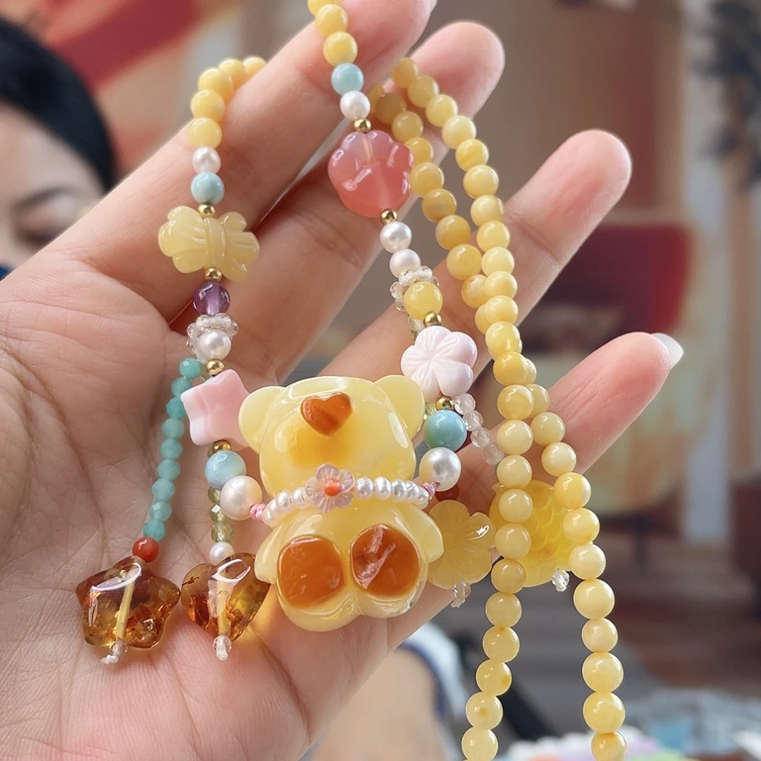 裸石琥珀未镶嵌蜜蜡吊坠