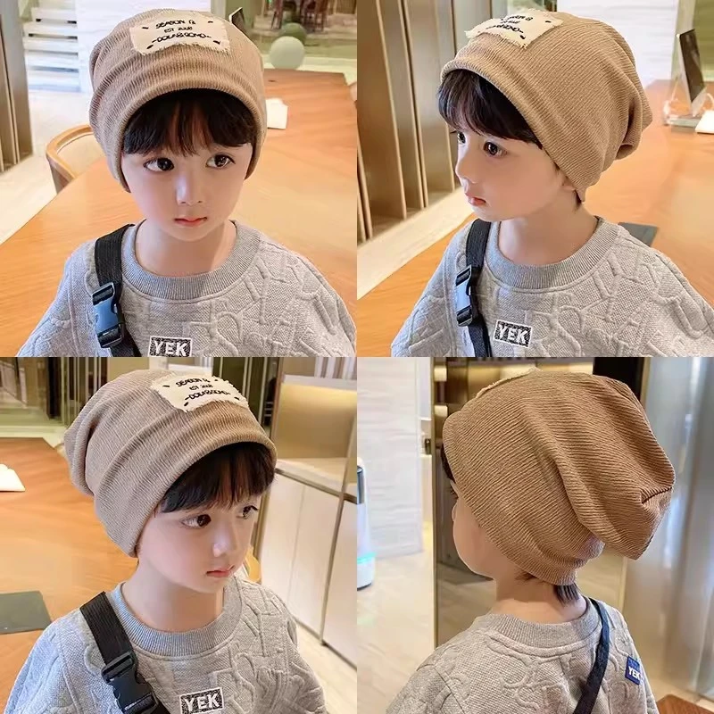 宝宝堆堆帽春秋新款包头帽男女儿童休闲套头帽日系潮流百搭冷帽冬