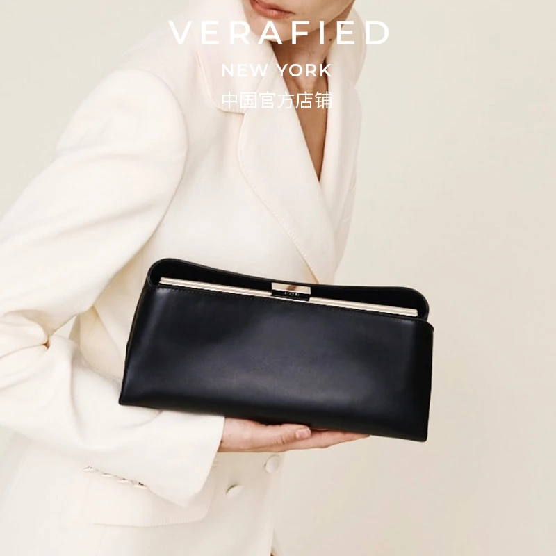 【Vogue推荐款】VERAFIED复古小众马鞍包头层牛皮腋下法棍包