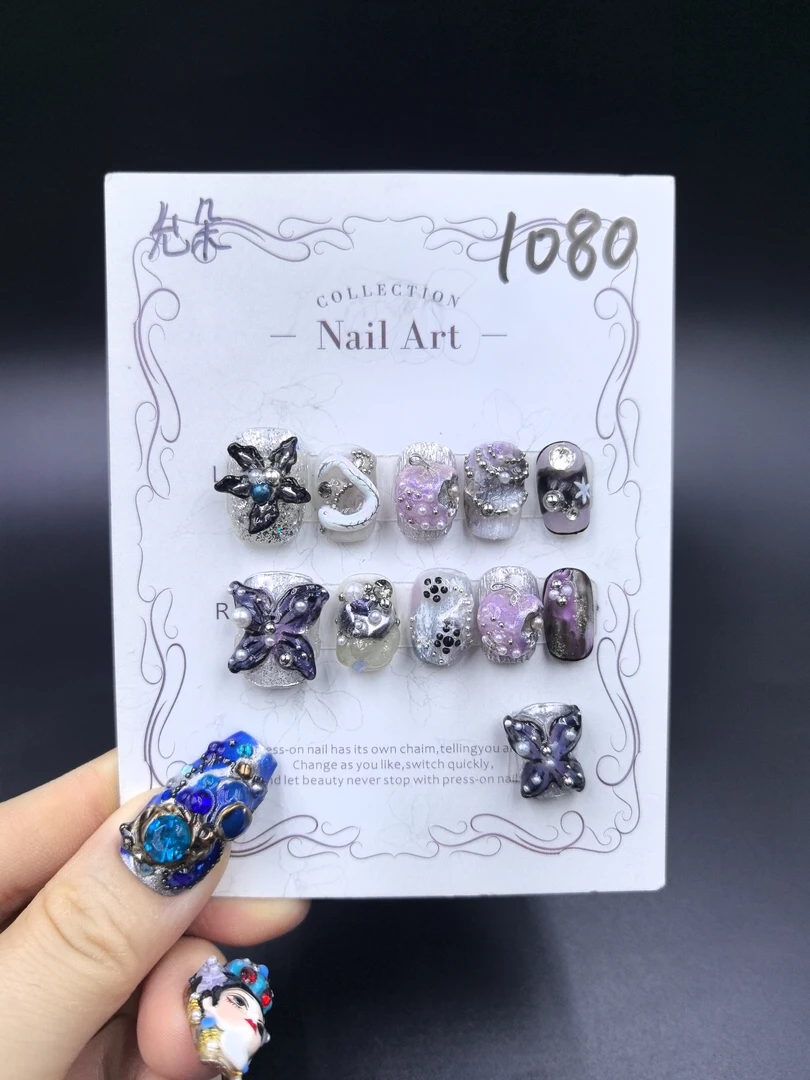 安夏 允朵 瘦瘦甲 纯手工穿戴甲10片