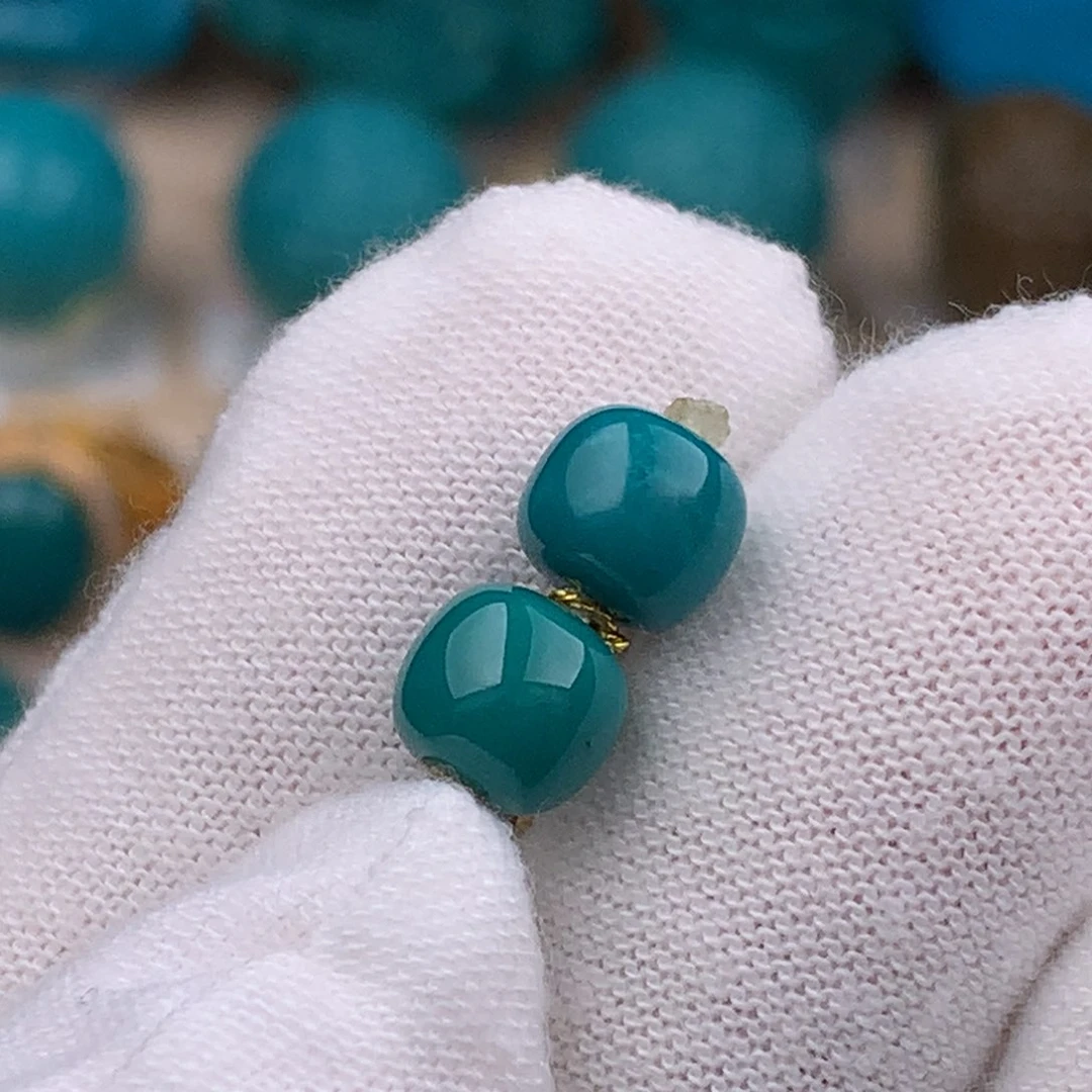 未镶嵌绿松石珠宝奇石7.5mm