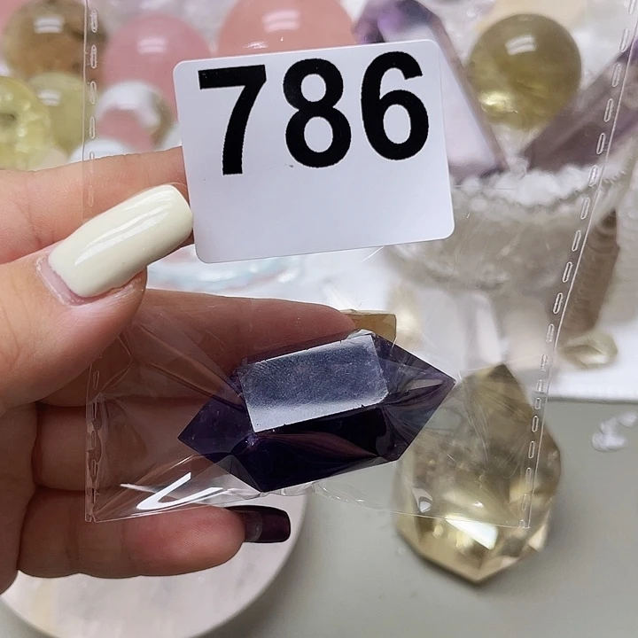皮***張未镶嵌珠宝半成品紫晶786
